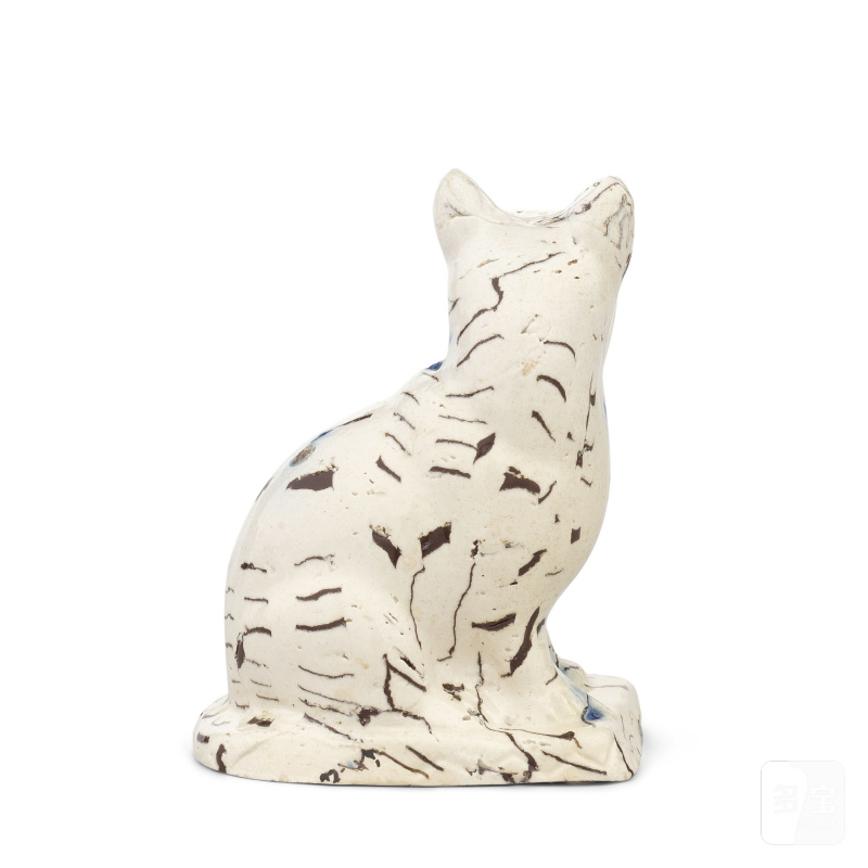 A Staffordshire saltglaze model of a cat, circa 1750 - 图5